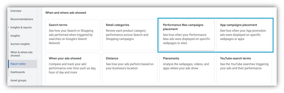 google ads search partner network - performance max