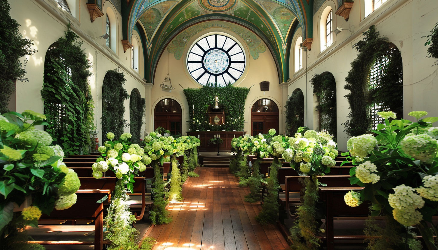 Synagogue Green Flowers