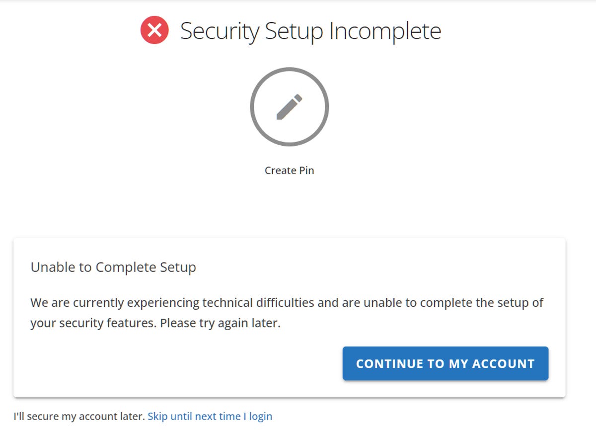Security Setup Incomplete error message with HostGator