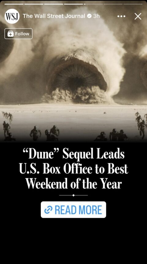 Dune sequel Facebook Stories