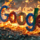 Google Logo Burning Ashes