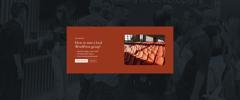 How to Create a Beautiful and Functional Site for Your WordPress Meetup Group – WordPress.com News