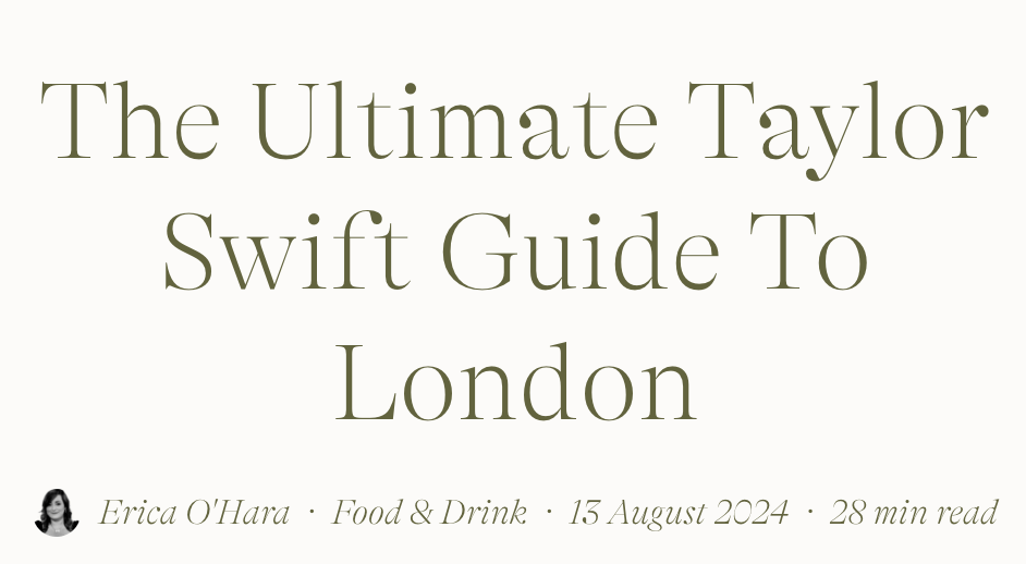 An article about Taylor Swift's tour in London