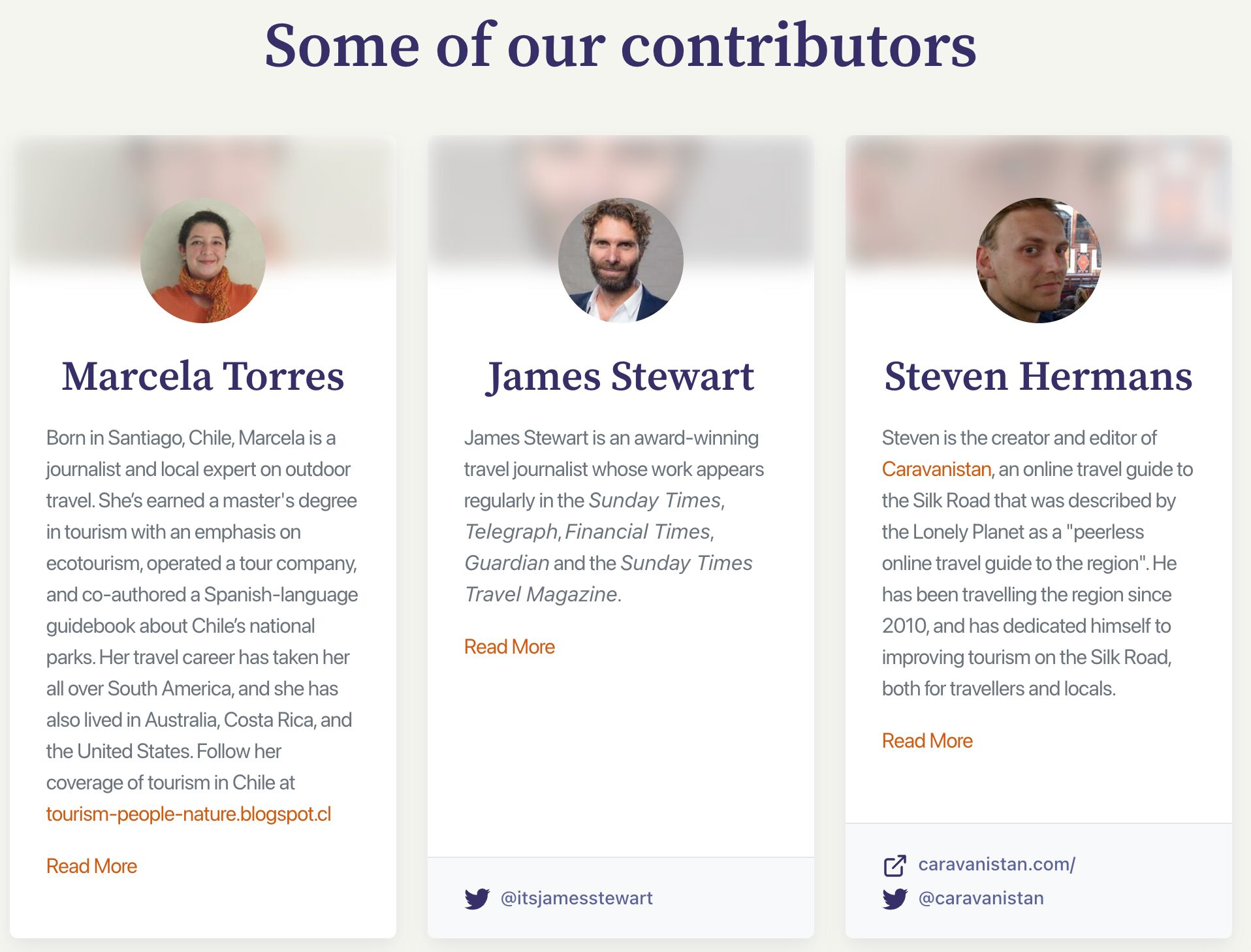 Contributors to Horizon Guides