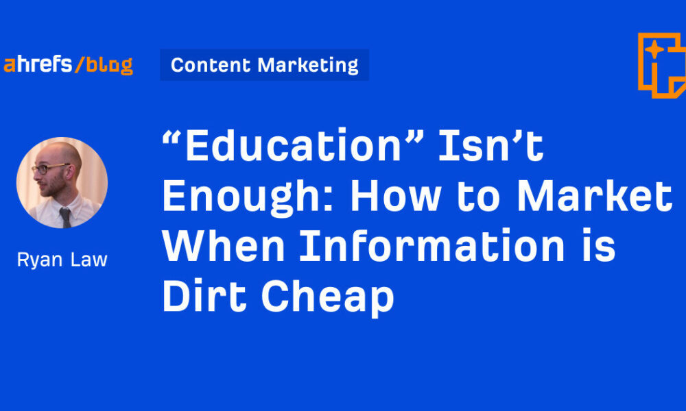 How to Market When Information is Dirt Cheap