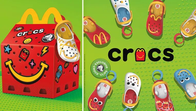 Press photo of McDonald's and Crocs happy meal toy