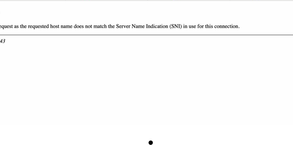 plesk website misdirected request