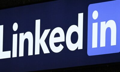 A large LinkedIn logo