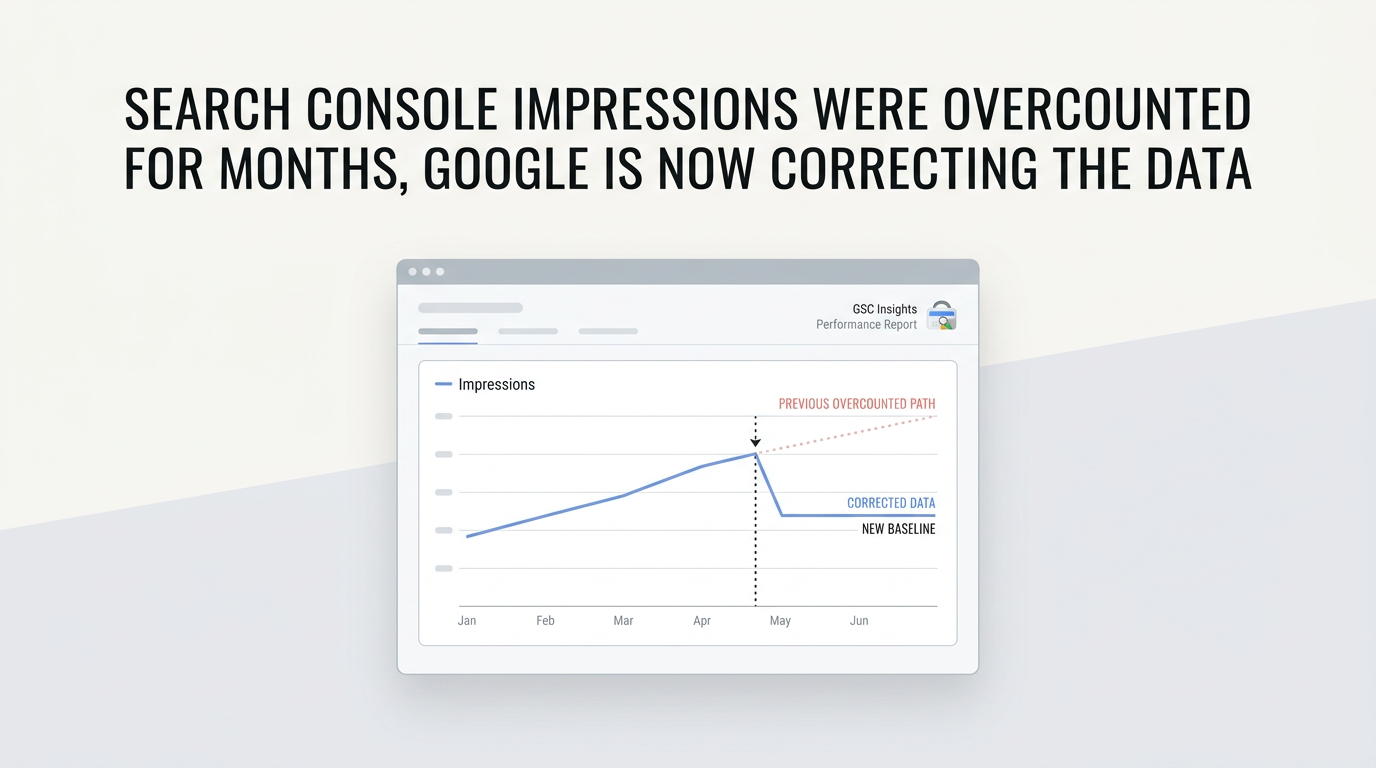 Search Console impressions were overcounted for months Google is now correcting the data