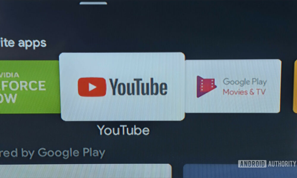 YouTube icon on Android TV