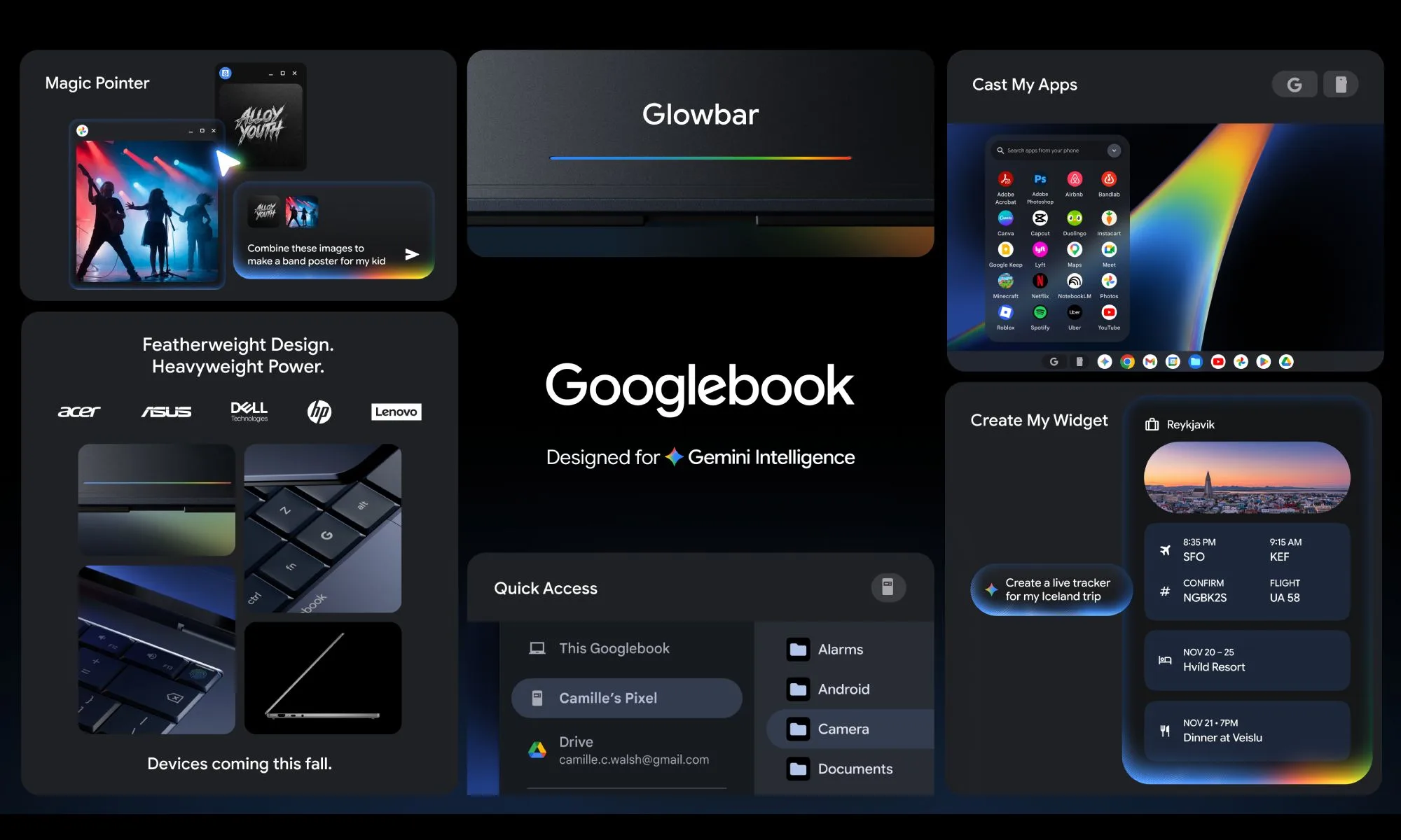 Googlebook features.