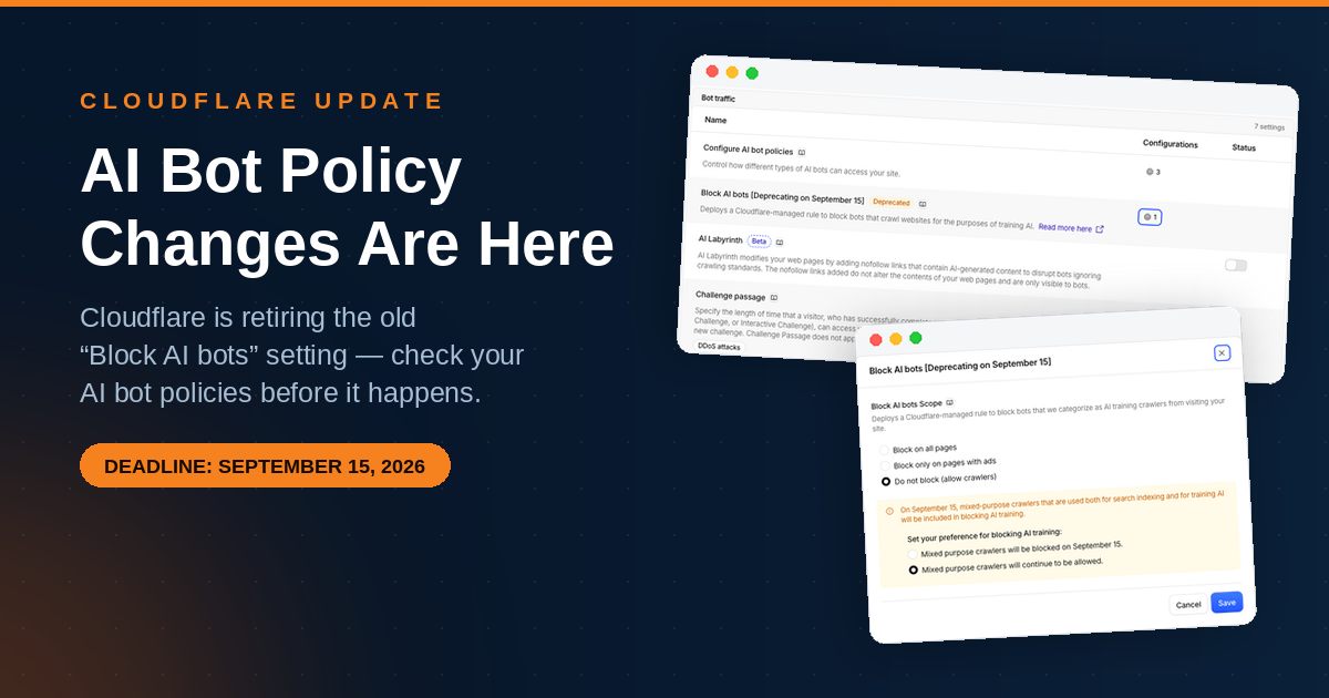 Cloudflare Is Changing AI Bot Rules - You Could Block Crawlers Without Realizing It